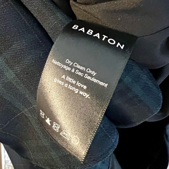 Aritzia Babaton Samuel Blazer - Navy Blue/Green Plaid - Picture 6 of 10